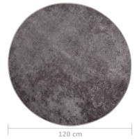 Miniatyr av produktbild för Matta tvättbar φ120 cm grå halkfri