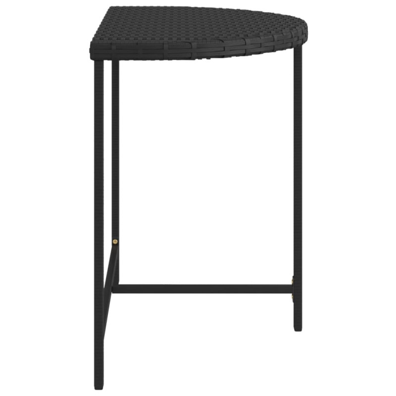 Produktbild för Trädgårdsbord svart 80x50x75 cm konstrotting