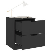 Miniatyr av produktbild för Sängbord svart 40x40x50 cm spånskiva
