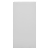 Produktbild för Förvaringsskåp ljusgrå och röd 90x45x92,5 cm stål