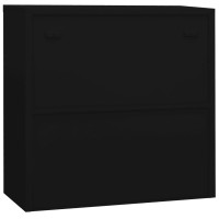 Produktbild för Dokumentskåp svart 90x40x90 cm stål