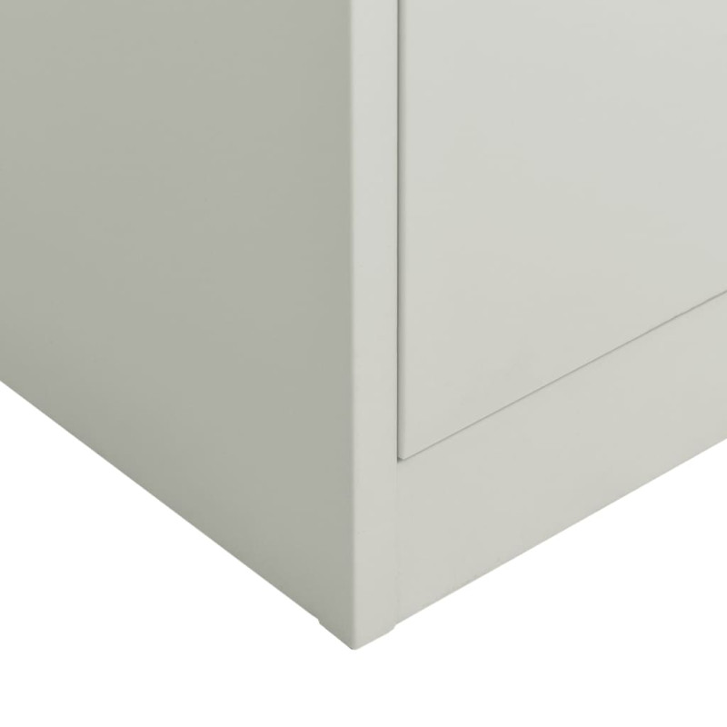 Produktbild för Förvaringsskåp ljusgrå 90x40x180 cm stål