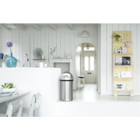 Produktbild för Papperskorg BRABANTIA Push 60L stål