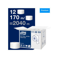 Produktbild för Toalettpapper TORK Pre T2 2-lag 12/fp