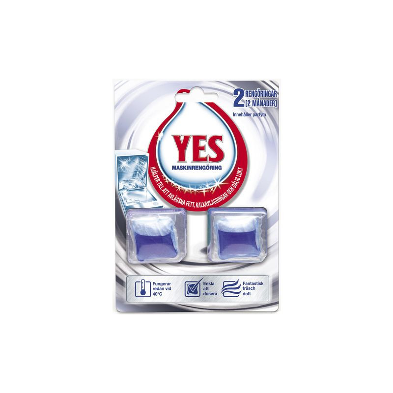 Produktbild för Diskmaskinsrengöring YES Power Clean 2p
