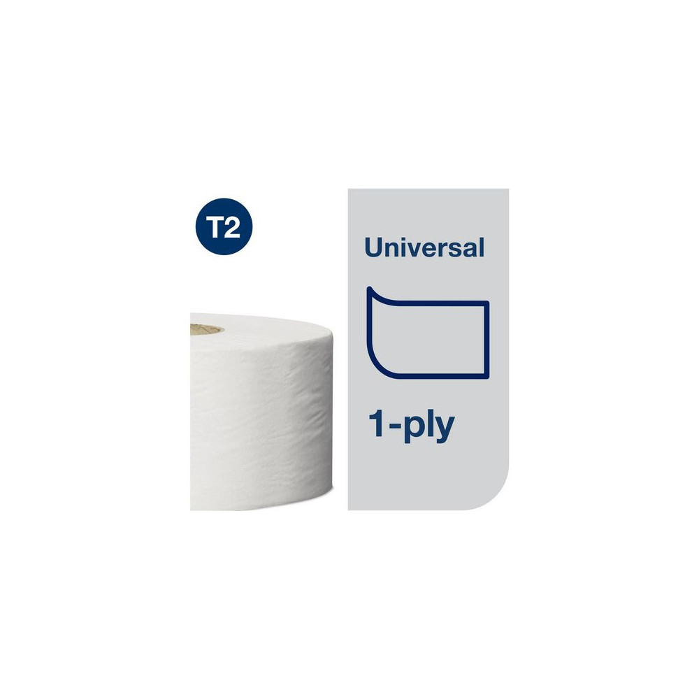 Produktbild för Toalettpapper TORK Uni T2 1-l natur12/fp