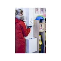 Produktbild för Dispenser för skoskydd 60x12x16cm vit