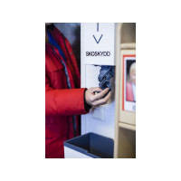 Produktbild för Dispenser för skoskydd 60x12x16cm vit