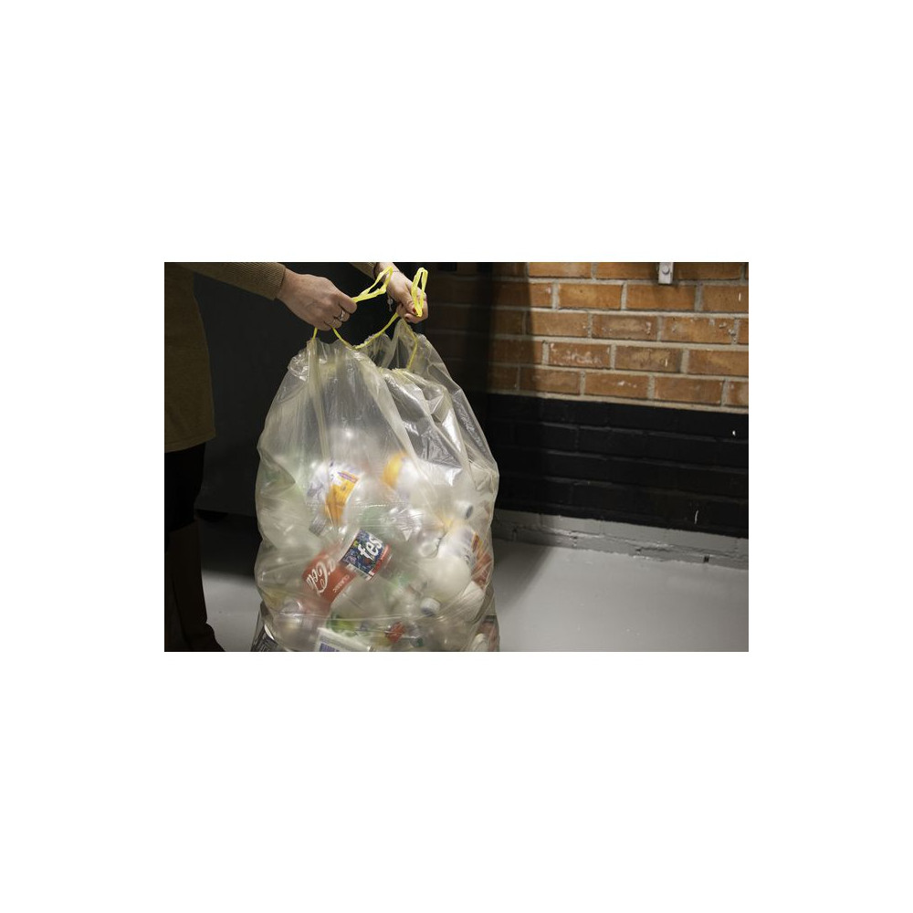 Produktbild för Plastsäck LD R100% Drawstr 125L tra25/rl