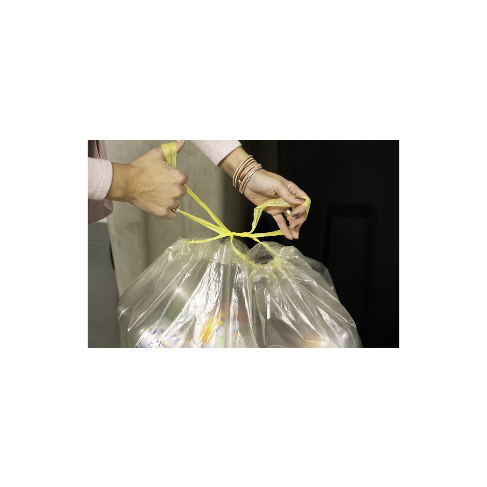 Produktbild för Plastsäck LD R100% Drawstr 125L tra25/rl