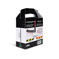 Produktbild för Varningsband 75mmx500m röd/vit