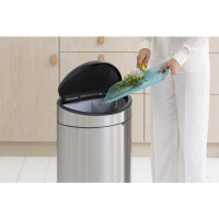 Produktbild för Papperskorg BRABANTIA Touch Bin 40L matt