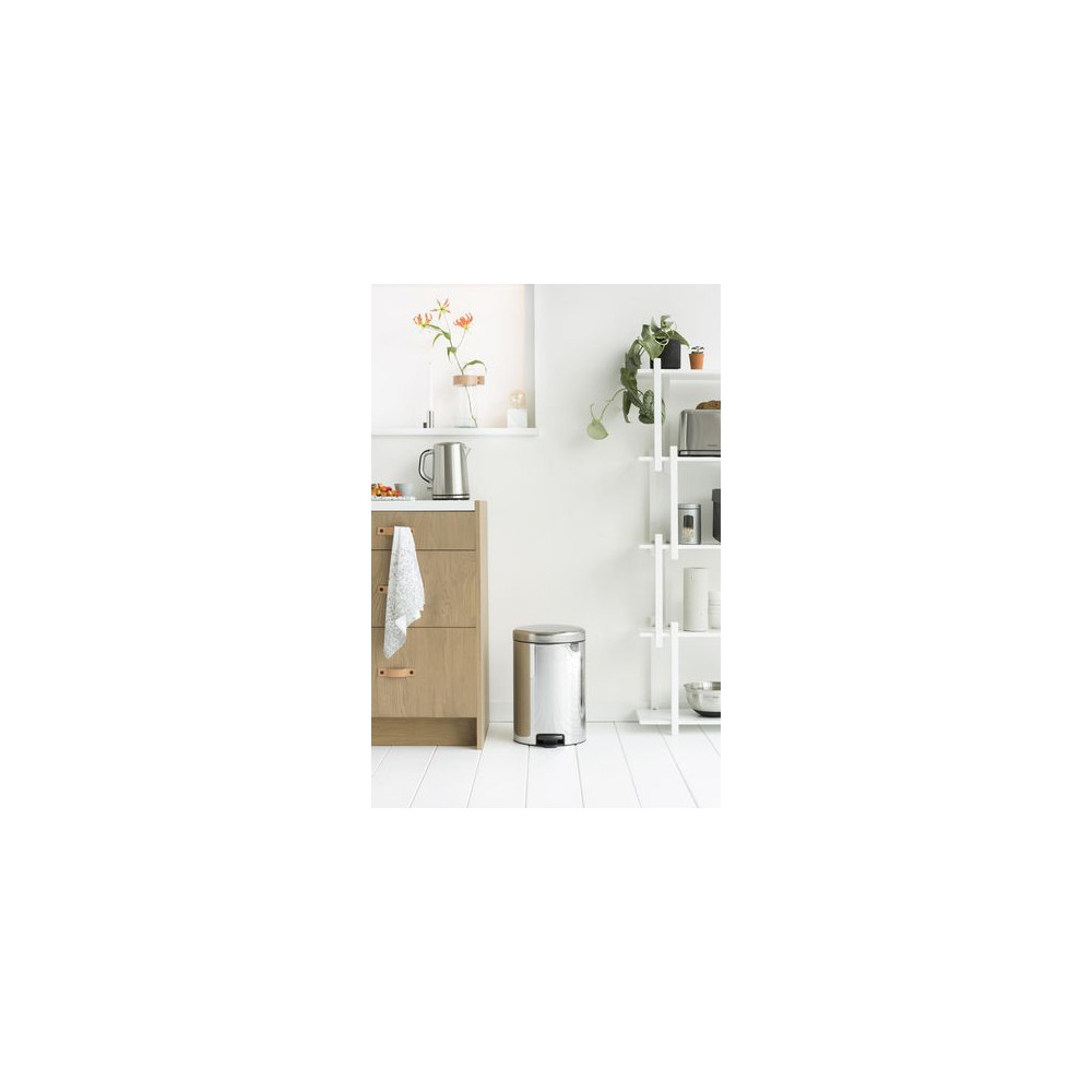 Produktbild för Papperskorg BRABANTIA NewIcon 20L stål