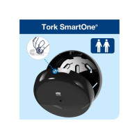 Produktbild för Dispenser TORK T8 SMARTONE Toa svart