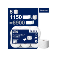 Produktbild för Toalettpapper TORK Adv T8 2-lag 6/fp