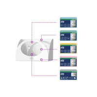 Produktbild för Dispenser TORK W8 Torkduk small pack vit