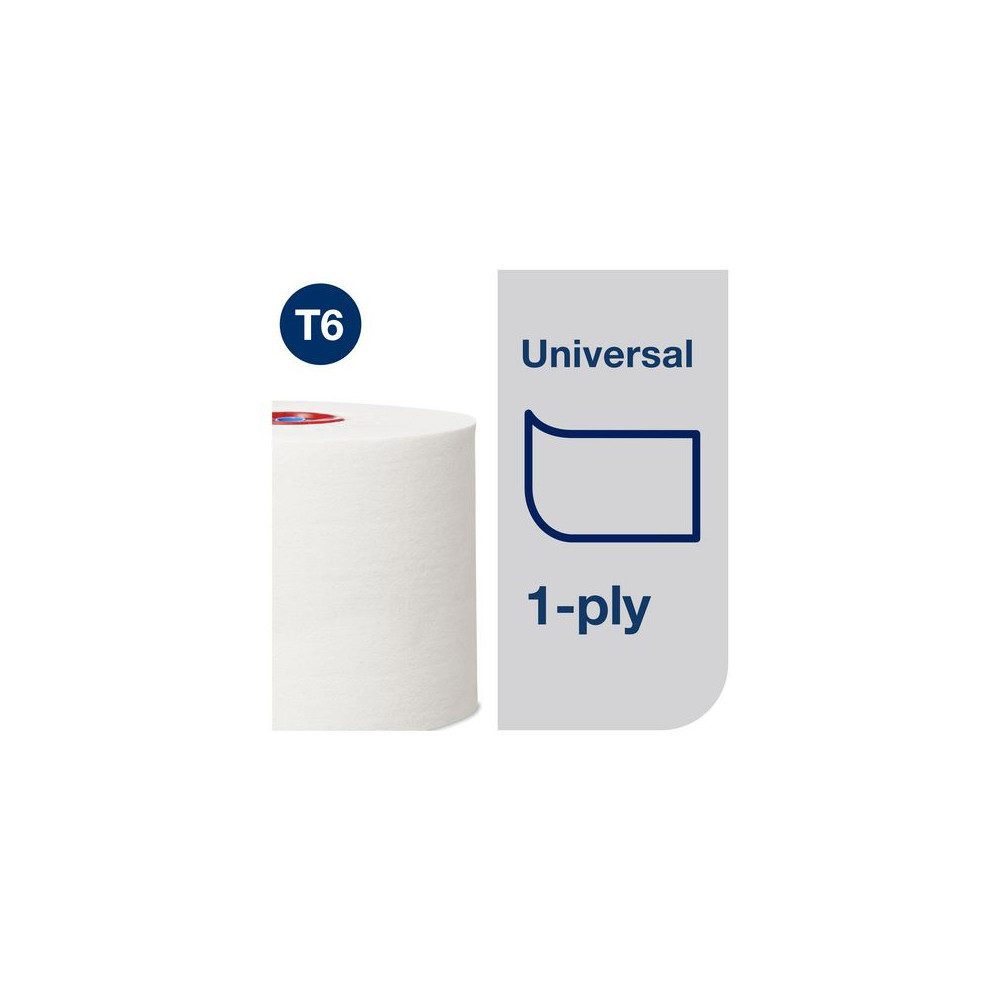 Produktbild för Toalettpapper TORK Uni T6 1-lag 27/fp