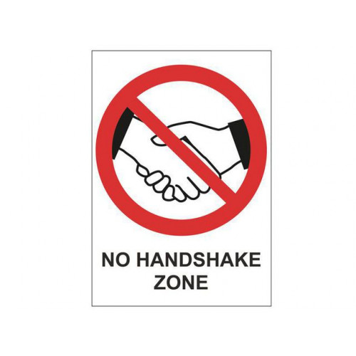 [NORDIC Brands] Skylt No Handshake Zone A4 Plast