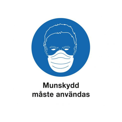 [NORDIC Brands] Skylt Använd Munskydd A4 Plast