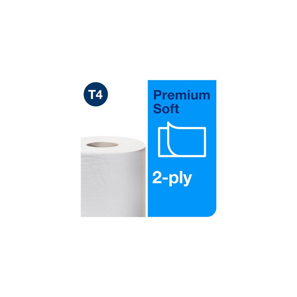 Produktbild för Toalettpapper TORK Pre T4 2-lag vit 6/fp