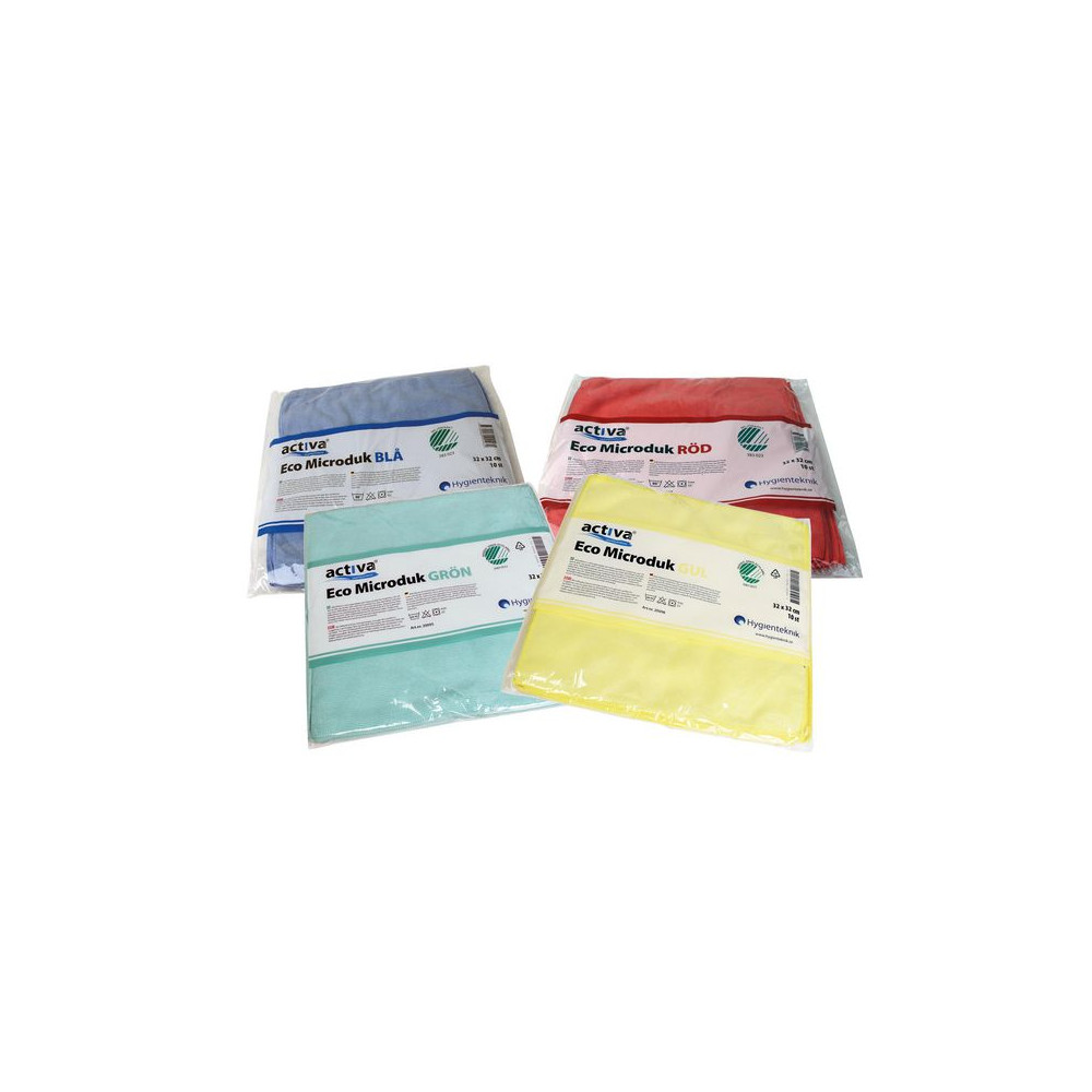 Produktbild för Microfiberduk ACTIVA ECO 32x32cm grön