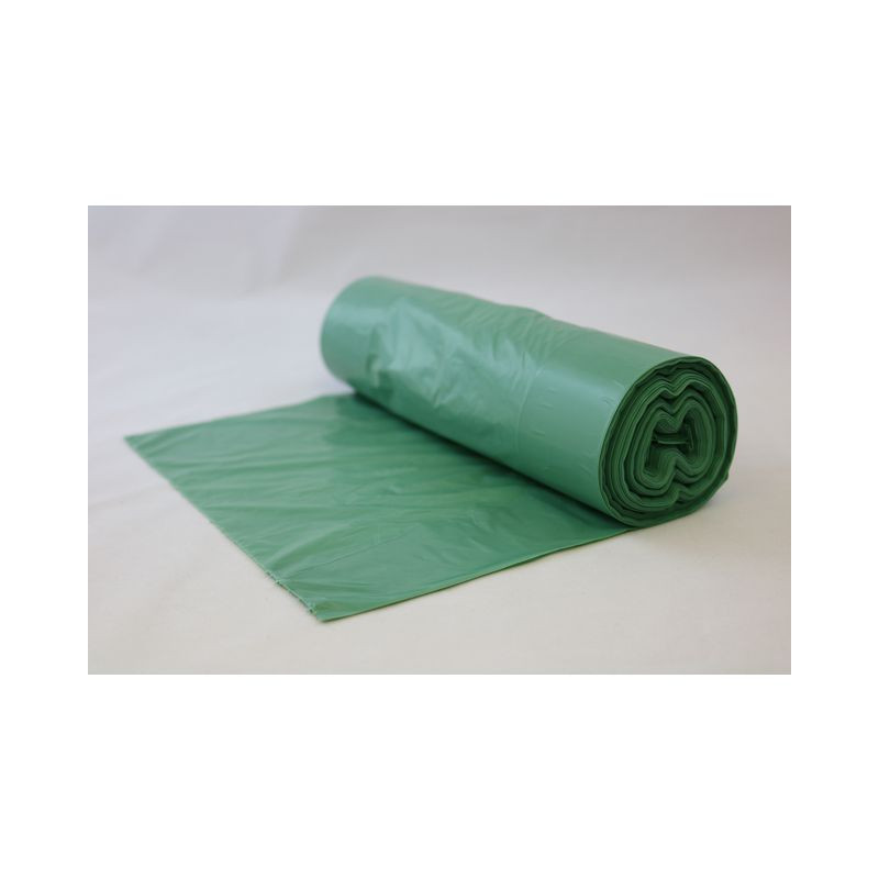 Produktbild för Sanitetspåse Grön PE 90% 100/RL