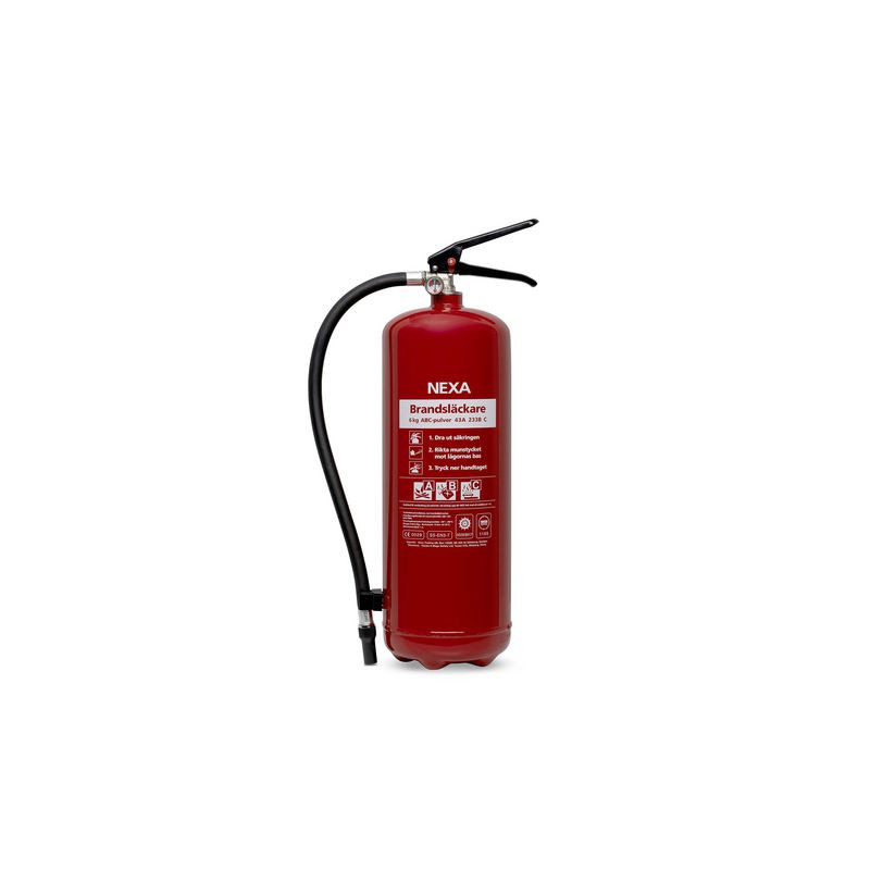Produktbild för Brandsläckare NEXA 6Kg pulver röd 43A