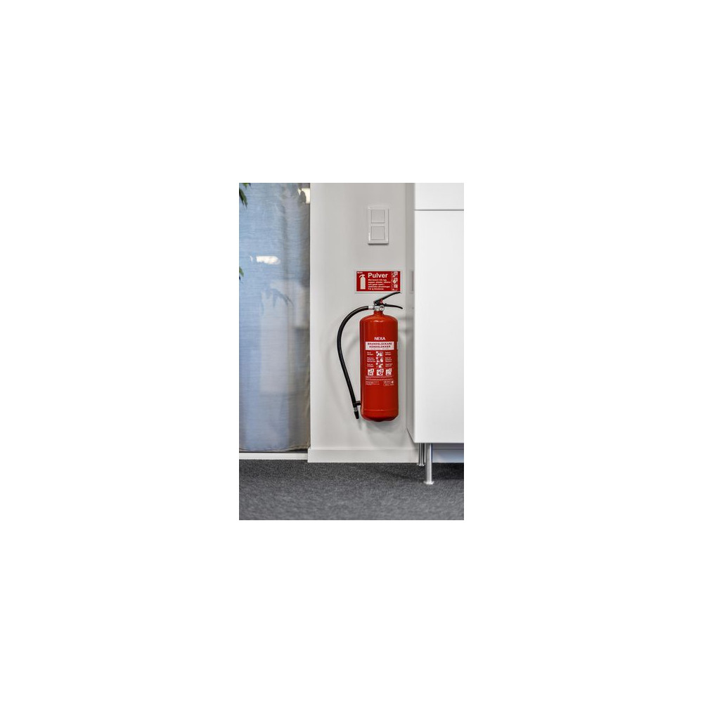 Produktbild för Brandsläckare NEXA 6kg pulver 43A röd