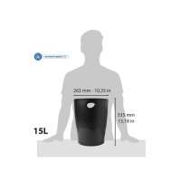 Produktbild för Papperskorg EXACOMPTA recycled 15L svart