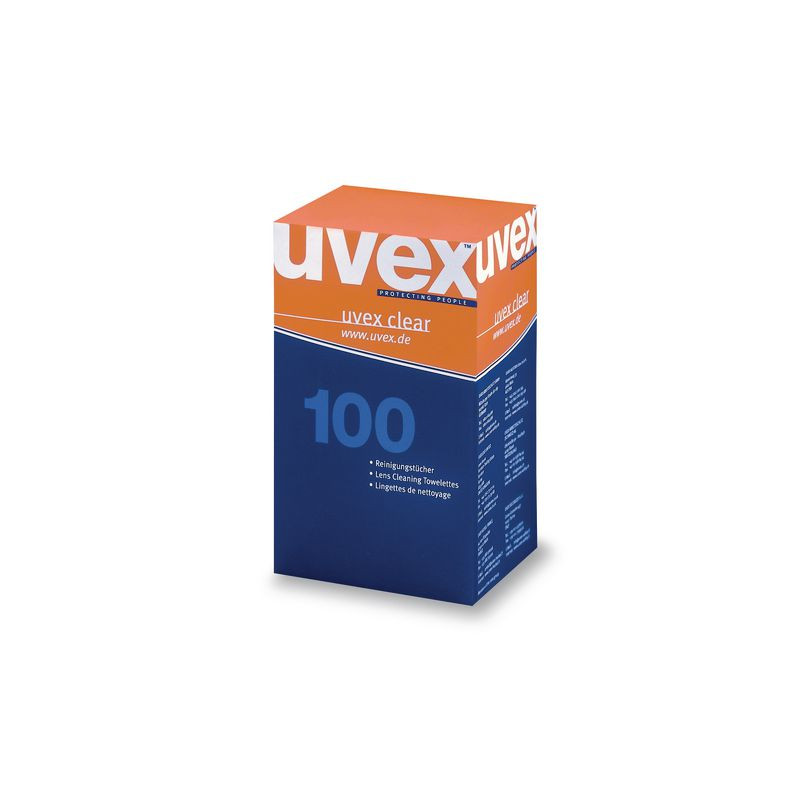 Produktbild för Rengöringsduk UVEX Clear glasögon 100/fp