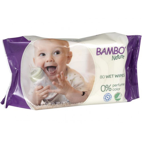 BAMBO Våtservett BAMBO Nature oparfymera 80/FP
