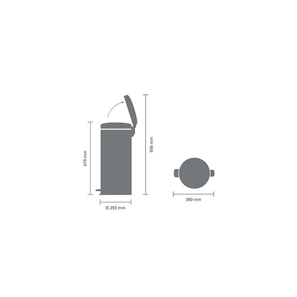Produktbild för Papperskorg BRABANTIA NewIcon 30L sv