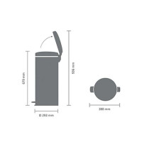 Produktbild för Papperskorg BRABANTIA NewIcon 30L sv