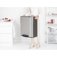 Produktbild för Papperskorg BRABANTIA Pedal Bo 60L matt
