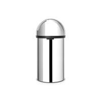 Produktbild för Papperskorg BRABANTIA Push 60L blankstål