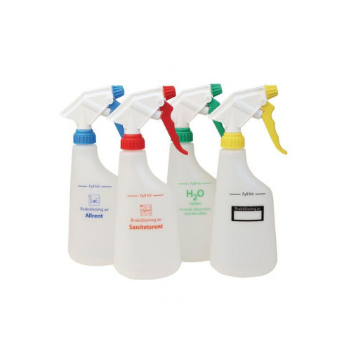 Hygienteknik Sprayflaska tom för sanitet röd 600ml