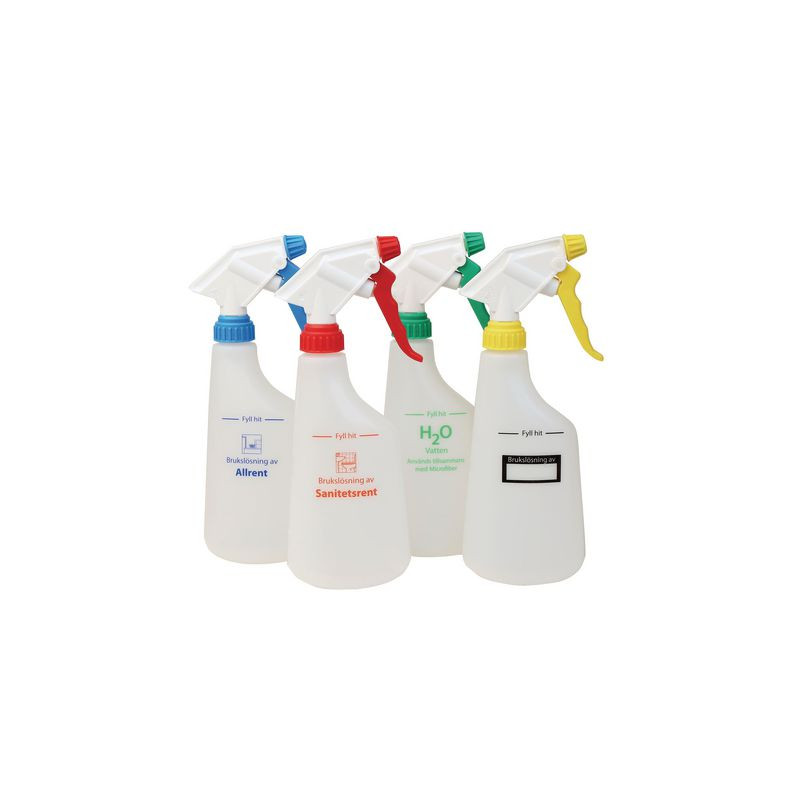 Produktbild för Sprayflaska tom Brukslösning gul 600ml