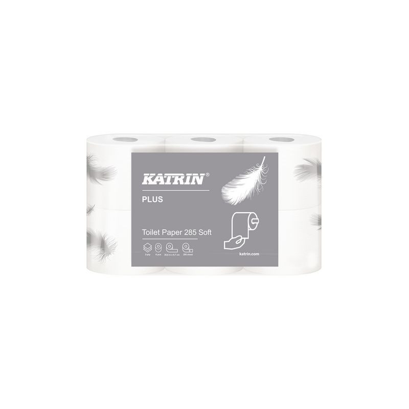 Produktbild för Toalettpapper KATRIN Plus 285 Soft 42/fp