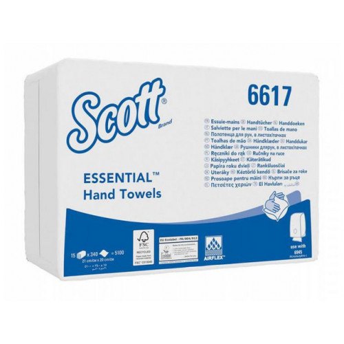 SCOTT Handduk SCOTT ESSENTIAL 5100/FP Vit