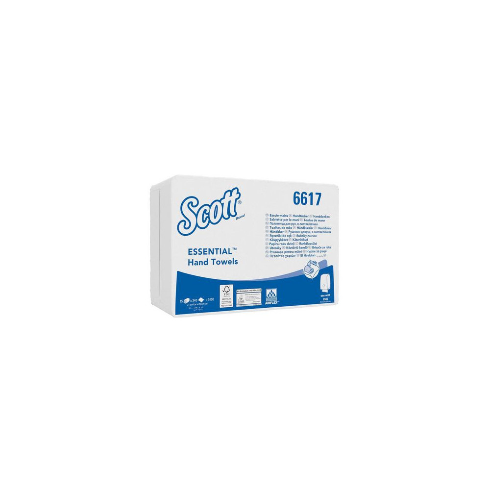 Produktbild för Handduk SCOTT ESSENTIAL 5100/fp Vit