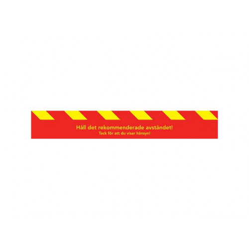 [NORDIC Brands] Golvdekal håll avstånd gul/röd 100x15cm
