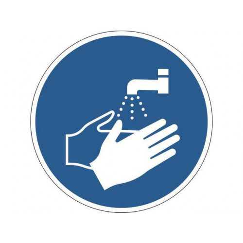 Durable Påbudsdekal 'Tvätta händerna'