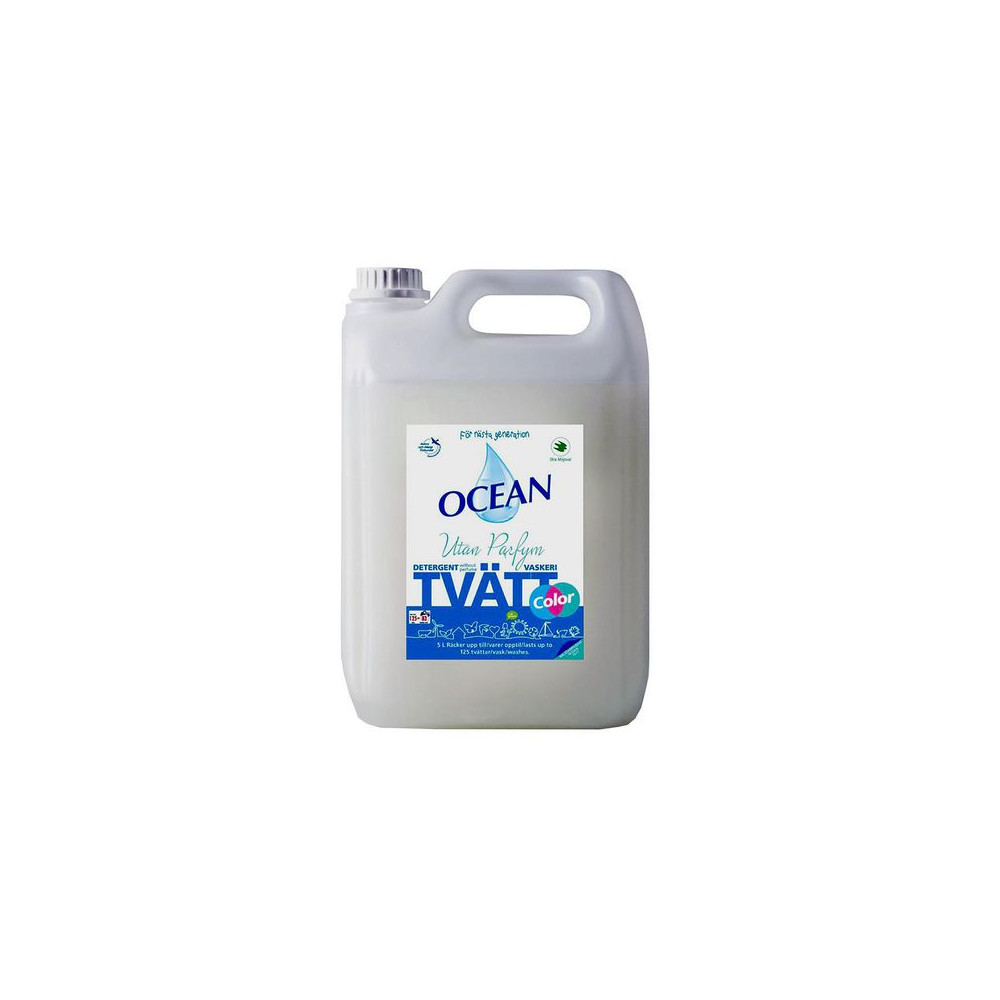 Produktbild för Tvättmedel OCEAN oparf. kulör 5L