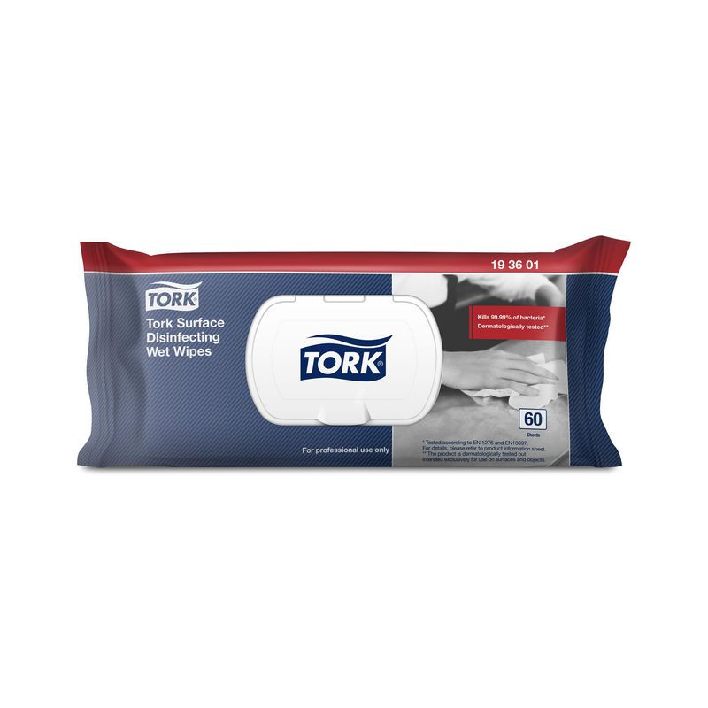 Produktbild för Ytdesinfektionsduk TORK 60/fp