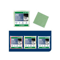 Produktbild för Microfiberduk TORK 30,5x30,5cm grön 6/fp