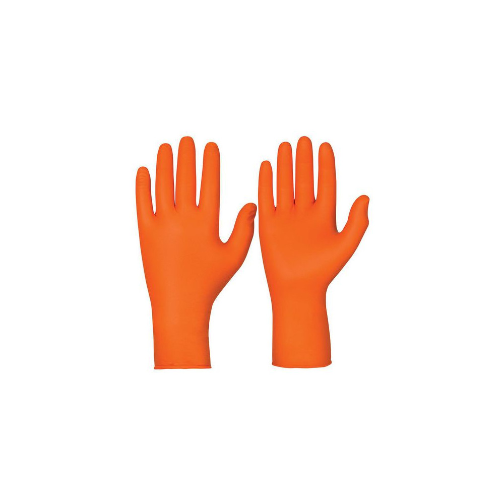 Produktbild för Nitrilhandske 940 orange M 100/fp