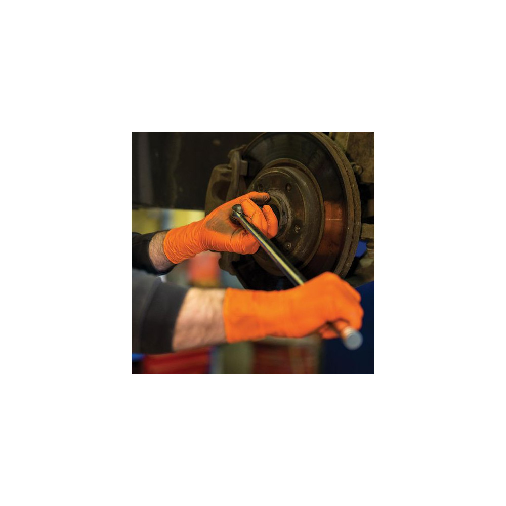 Produktbild för Nitrilhandske 940 orange XL 100/fp