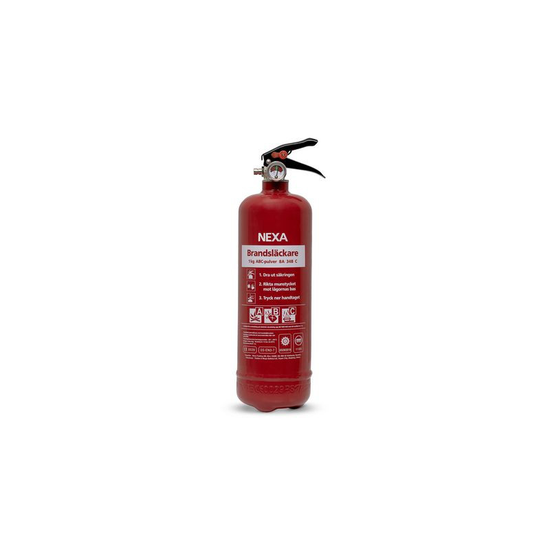 Produktbild för Brandsläckare NEXA 1kg pulver röd