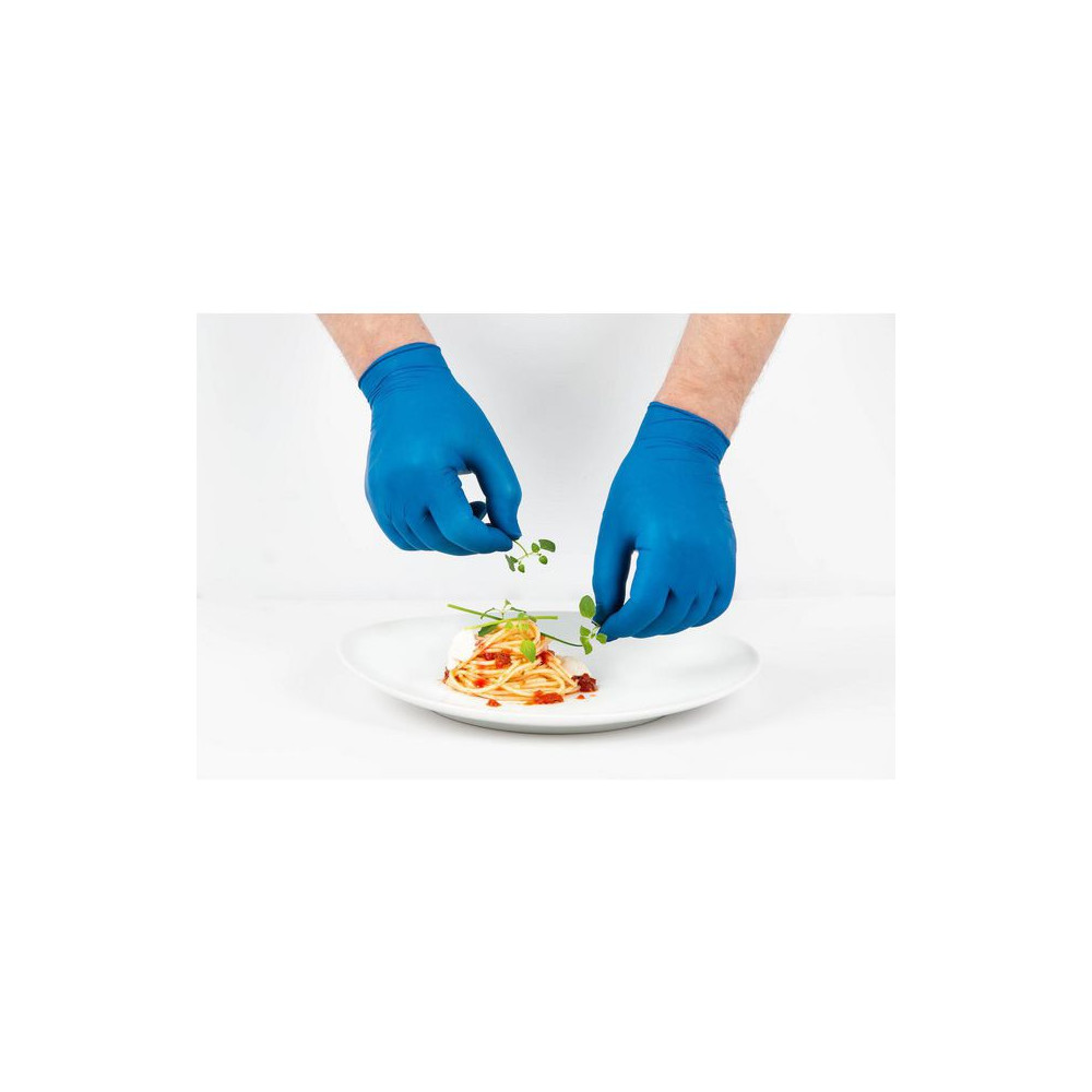 Produktbild för Nitrilhandske 980 indigo M 50/fp