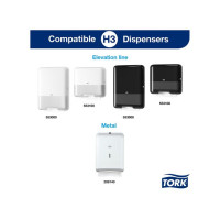Produktbild för Dispenser TORK H3 Handduk Mini vit